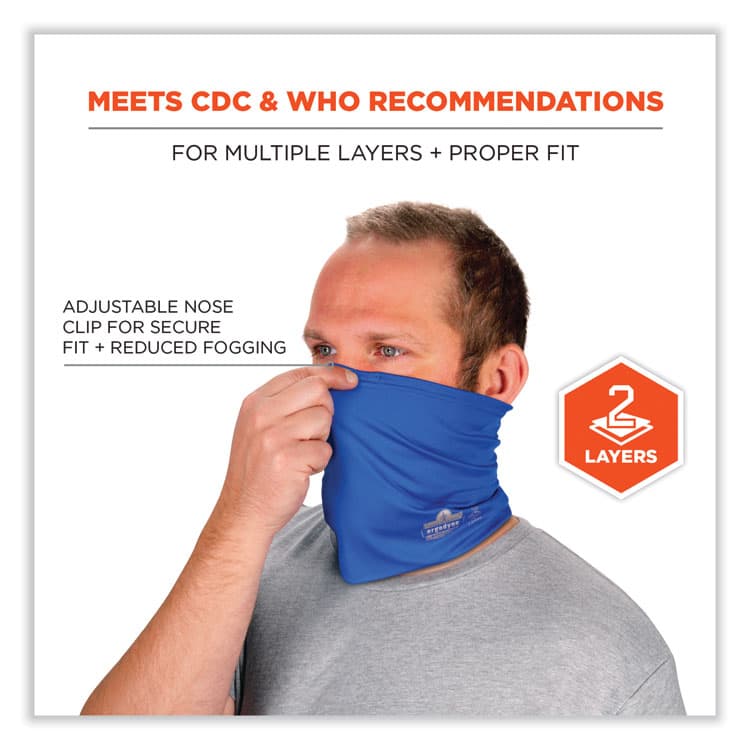 ERGODYNE CORPORATION Chill-Its 6489 2-Layer Cooling Performance Knit Multi-Band, Polyester/Spandex, Large/X-Large, Blue (EGO42149) thumbnail 2