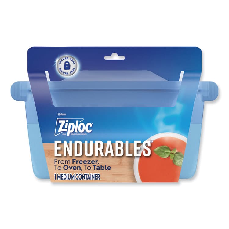 SC JOHNSON Endurables Resusable Silicone Container, 4 Cups, 5.4 x 4.5 x 8.4, Clear, 4/Carton (SJN339969)