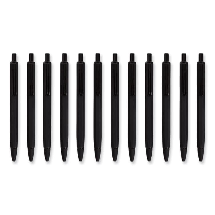 U BRANDS Cambria Soft Touch Mechanical Pencil, 0.7 mm, HB (#2), Black Lead, Black Barrel, 12/Pack (UBR5008U0124)