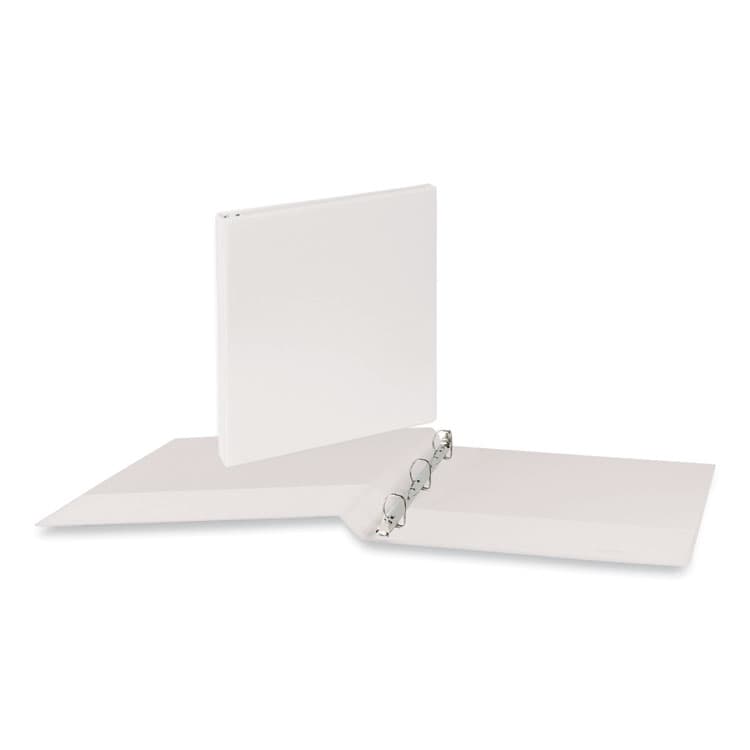 UNIVERSAL OFFICE PRODUCTS Slant D-Ring View Binder, 3 Rings, 0.5" Capacity, 11 x 8.5, White (UNV20702)