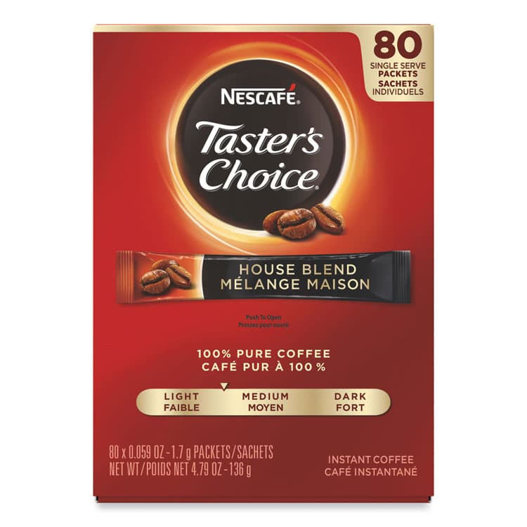 NESTLE Taster's Choice Stick Pack, House Blend, .06 oz, 480/Carton (NES15782CT) thumbnail 2