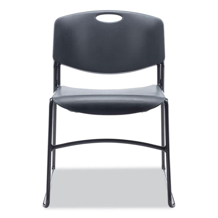 ALERA Alera Resin Stacking Chair, Supports Up to 275 lb, 18.50" Seat Height, Black Seat, Black Back, Black Base, 4/Carton (ALECA671) thumbnail 2