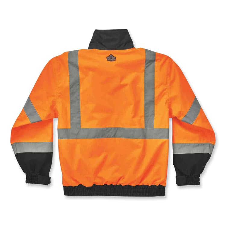 ERGODYNE CORPORATION GloWear 8379 Class 3 Hi-Vis Fleece Lined Bomber Jacket, Orange, Small (EGO24462) thumbnail 3