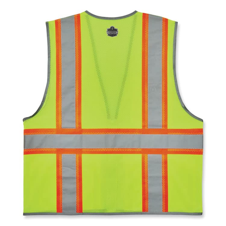 ERGODYNE CORPORATION GloWear 8246Z-S Single Size Class 2 Two-Tone Mesh Vest, Polyester, 2X-Large, Lime (EGO24566) thumbnail 2