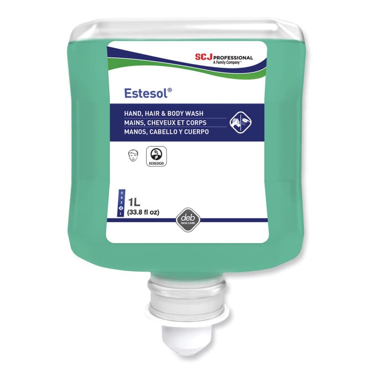 SC JOHNSON Estesol Hand, Hair and Body Cleaner Manual Cartridge, Rainforest Scent, 1 L, 6/Carton (SJNHAB1L) thumbnail 2