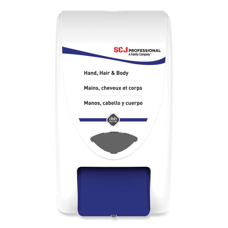 SC JOHNSON Cleanse Hand, Hair and Body Dispenser, 2 L, 6.4 x 5.7 x 11.5, White/Blue, 8/Carton (SJNSHW2LDP)
