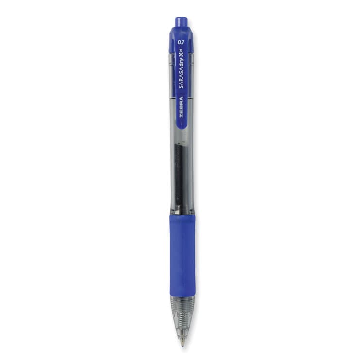 ZEBRA PEN CORP. Sarasa Dry Gel X20 Gel Pen, Retractable, Medium 0.7 mm, Blue Ink, Clear/Blue Barrel, 12/Pack (ZEB46820)