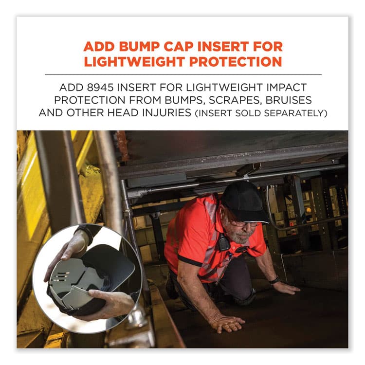 ERGODYNE CORPORATION Skullerz 8946 Baseball Cap, Cotton/Polyester, One Size Fits Most, Navy (EGO23401) thumbnail 2