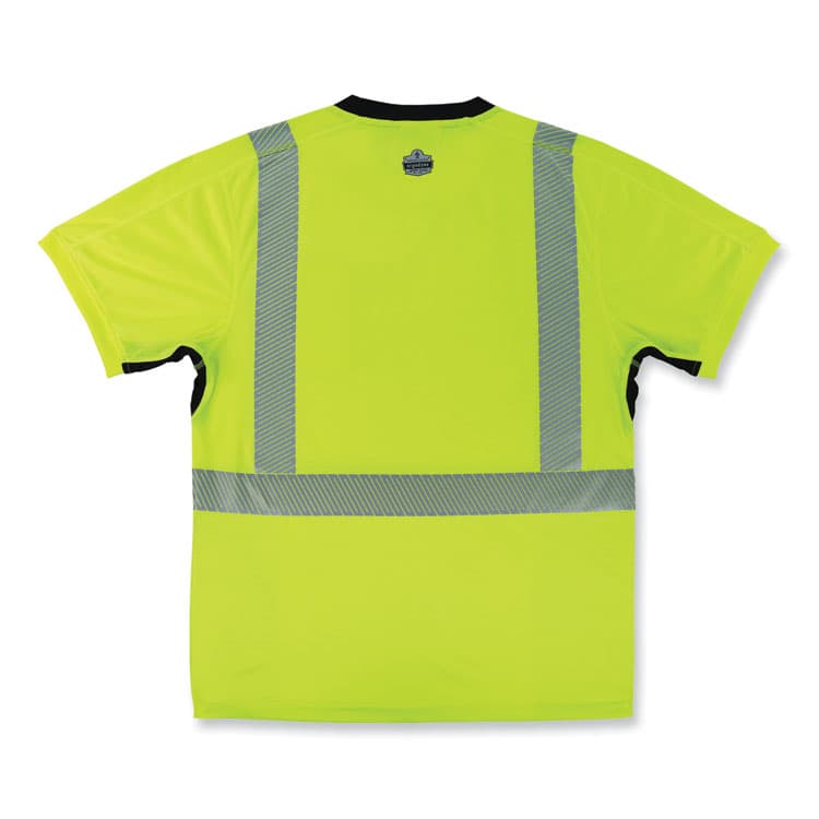 ERGODYNE CORPORATION GloWear 8283BK Class 2 Lightweight Performance Hi-Vis T-Shirt, Polyester, Small, Lime (EGO23502) thumbnail 2