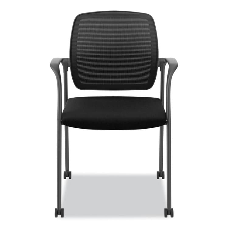 HON COMPANY Nucleus Series Recharge Guest Chair, Supports Up to 300 lb, 17.62" Seat Height, Black Seat/Back, Black Base (HONNR6FMC10P71) thumbnail 3