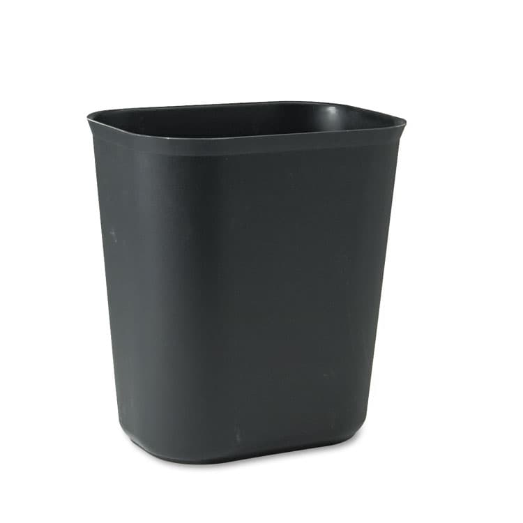 RUBBERMAID COMMERCIAL PROD. Fiberglass Wastebasket, 3.5 gal, Fiberglass, Black (RCP254100BK)