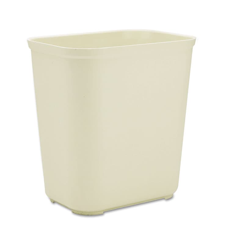 RUBBERMAID COMMERCIAL PROD. Fiberglass Wastebasket, 7 gal, Fiberglass, Beige (RCP254300BG)