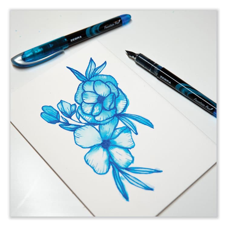 ZEBRA PEN CORP. Fountain Pen, Fine 0.6 mm, Assorted Ink and Barrel Colors, 7/Pack (ZEB48307) thumbnail 3