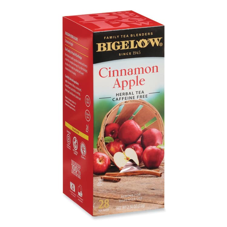 BIGELOW TEA CO. Apple Cinnamon Herbal Tea, 0.09 Tea Bag, 28/Box (BTCRCB11397)