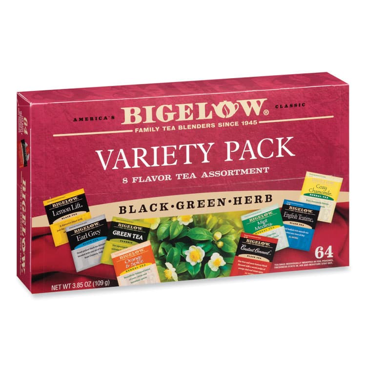 BIGELOW TEA CO. Variety Pack Assorted Tea Bags, Individually Wrapped, 64 Tea Bags/Box (BTCRCB10568) thumbnail 3