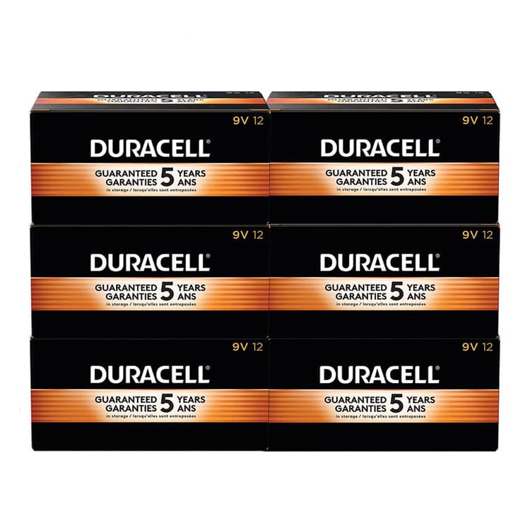 DURACELL PRODUCTS COMPANY CopperTop Alkaline 9V Batteries, 72/Carton (DURMN1604CT)