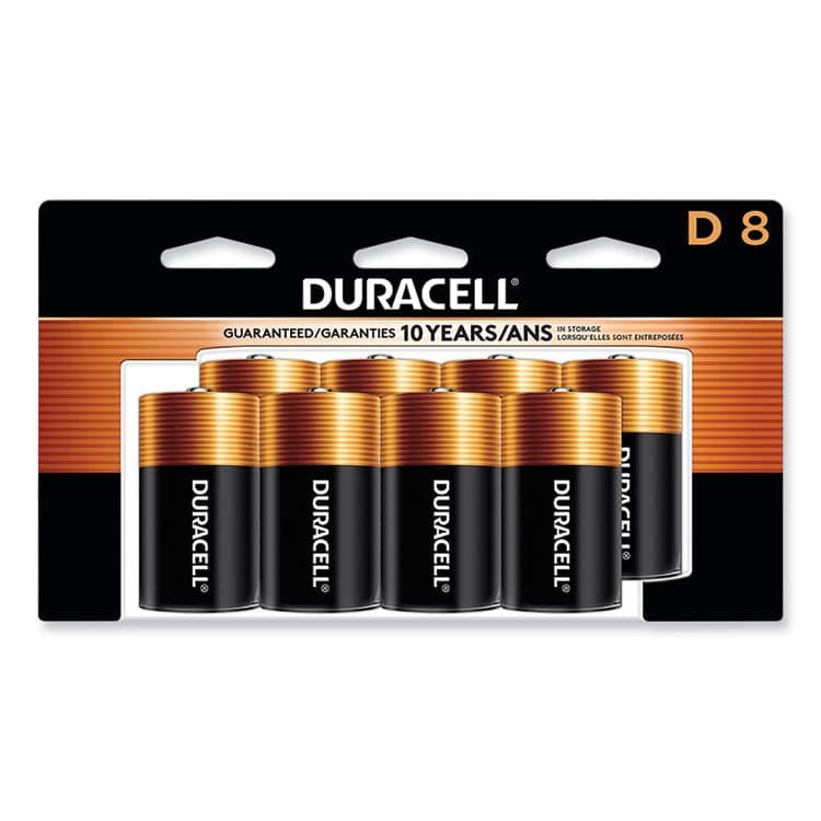 DURACELL PRODUCTS COMPANY CopperTop Alkaline D Batteries, Peggable Retail Pack, 8/Pack (DURMN13R8DWPK)
