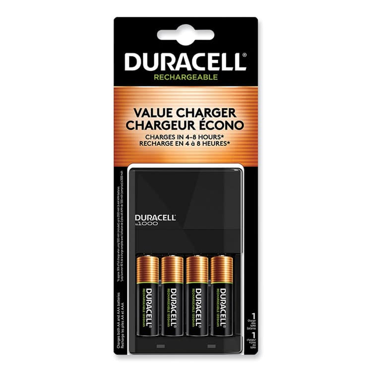 DURACELL PRODUCTS COMPANY ION SPEED 1000 Advanced Charger, For AA and AAA, Includes 4 AA NiMH Batteries (DURCEF14)