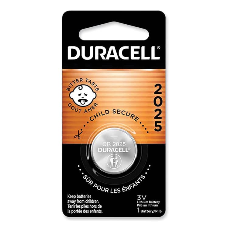 DURACELL PRODUCTS COMPANY Lithium Coin Batteries With Bitterant, 2025 (DURDL2025BPK)