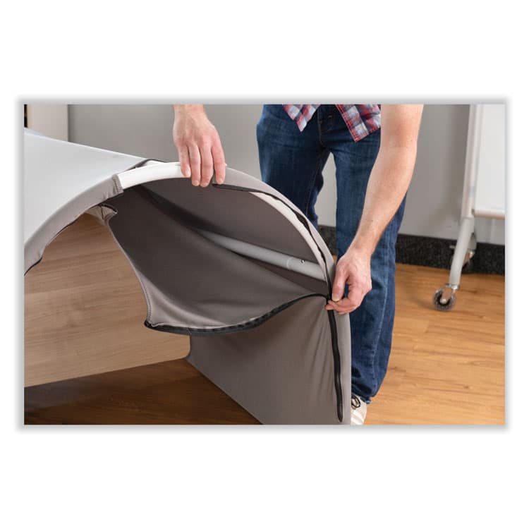 SAFCO PRODUCTS Roam Touchdown Workstation, 33" x 30" x 51.5", Beech/Dark Gray (SAF1958DG) thumbnail 4