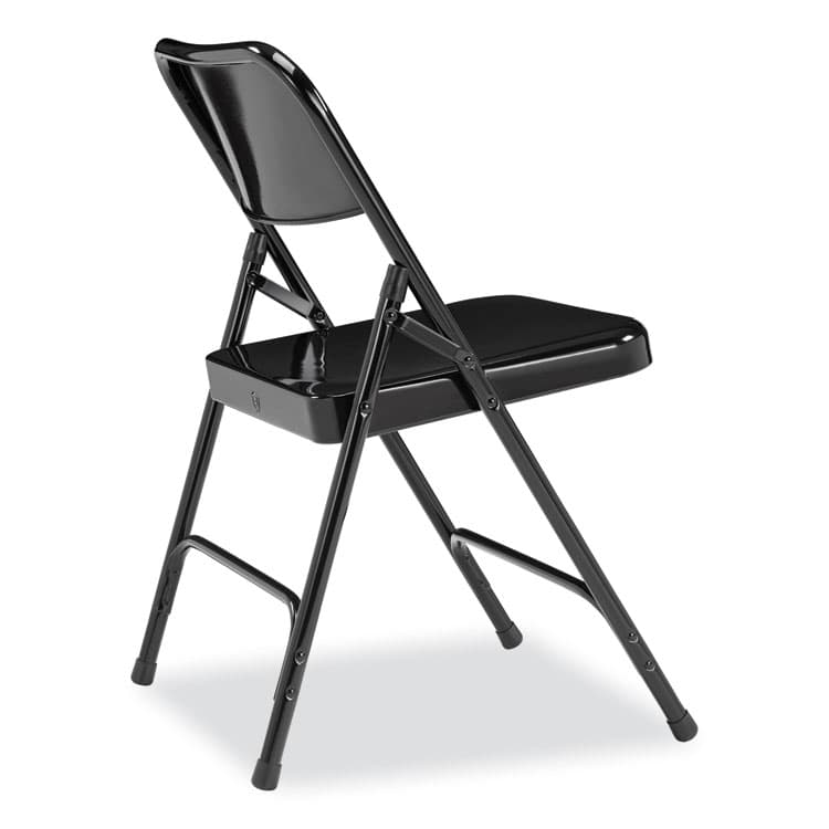 NATIONAL PUBLIC SEATING 200 Series Premium All-Steel Double Hinge Folding Chair, Supports Up to 500 lb, 17.25" Seat Height, Black, 4/Carton (NPS210) thumbnail 4