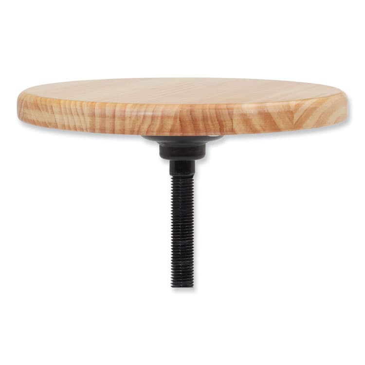 NATIONAL PUBLIC SEATING 6800 Series Height Adjustable Wood Seat Swivel Stool, Supports Up to 300 lb, 19" to 25" Seat Height, Maple Seat, Gray Base (NPS6800W02) thumbnail 4