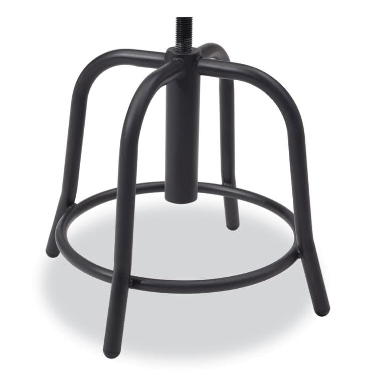 NATIONAL PUBLIC SEATING 6800 Series Height Adjustable Metal Seat Stool, Supports Up to 300 lb, 18" to 24" Seat Height, Persian Blue Seat/Black Base (NPS682510) thumbnail 4