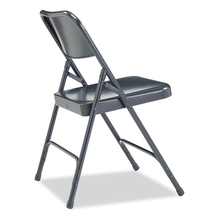 NATIONAL PUBLIC SEATING 200 Series Premium All-Steel Double Hinge Folding Chair, Supports Up to 500 lb, 17.25" Seat Height, Blue, 4/Carton (NPS204) thumbnail 4