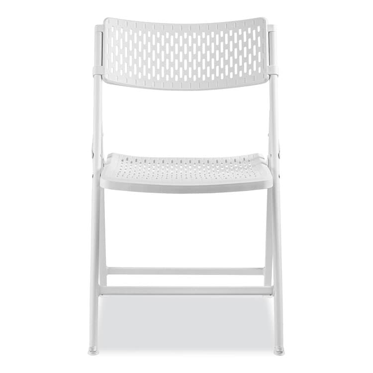 NATIONAL PUBLIC SEATING AirFlex Series Premium Poly Folding Chair, Supports Up to 1,000 lb, 17.25" Seat Height, White Seat/Back/Base, 4/Carton (NPS1421) thumbnail 3