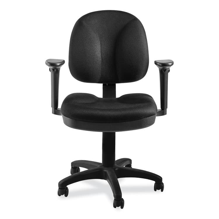 NATIONAL PUBLIC SEATING Comfort Task Chair with Arms, Supports Up to 300 lb, 19" to 23" Seat Height, Black Seat, Black Back, Black Base (NPSCTCA) thumbnail 2