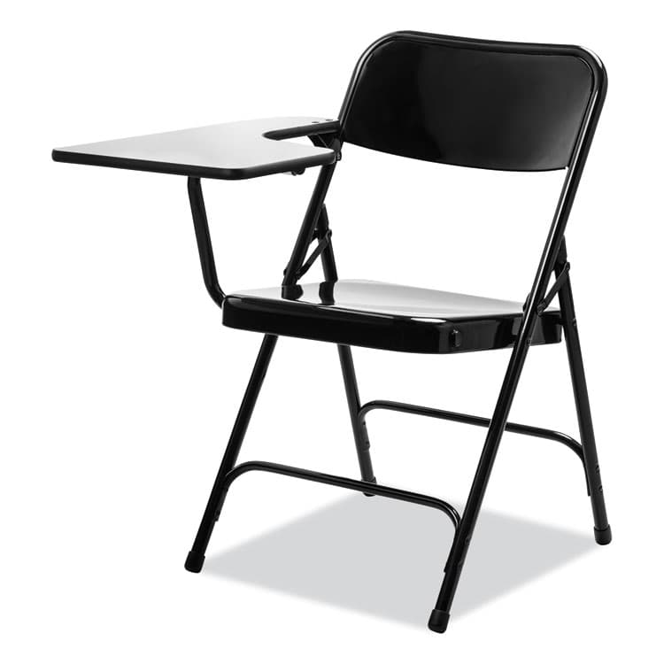 NATIONAL PUBLIC SEATING 5200 Series Right-Side Tablet-Arm Folding Chair, Supports 480 lb, 17.25" Seat Height, Black, 2/Carton (NPS5210R) thumbnail 3