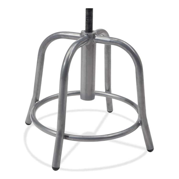 NATIONAL PUBLIC SEATING 6800 Series Height Adjustable Metal Seat Stool, Supports Up to 300 lb, 18" to 24" Seat Height, Blueberry Seat, Gray Base (NPS680502) thumbnail 4