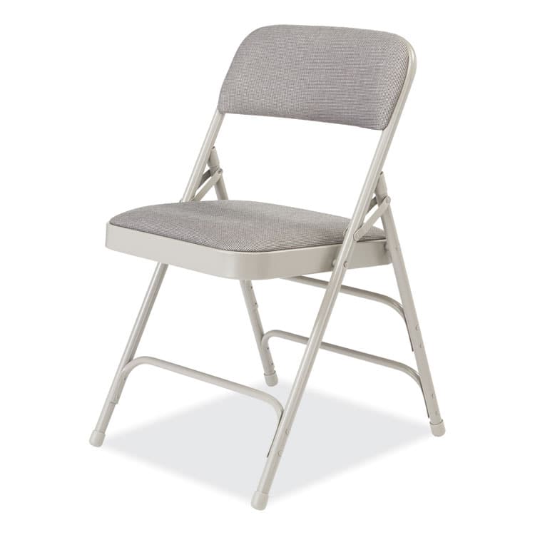 NATIONAL PUBLIC SEATING 2300 Series Fabric Triple Brace Double Hinge Premium Folding Chair, Supports Up to 500 lb, Greystone, 4/Carton (NPS2302) thumbnail 3