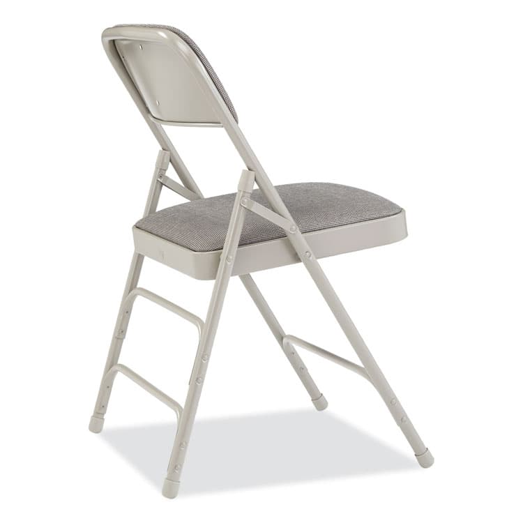 NATIONAL PUBLIC SEATING 2300 Series Fabric Triple Brace Double Hinge Premium Folding Chair, Supports Up to 500 lb, Greystone, 4/Carton (NPS2302) thumbnail 4
