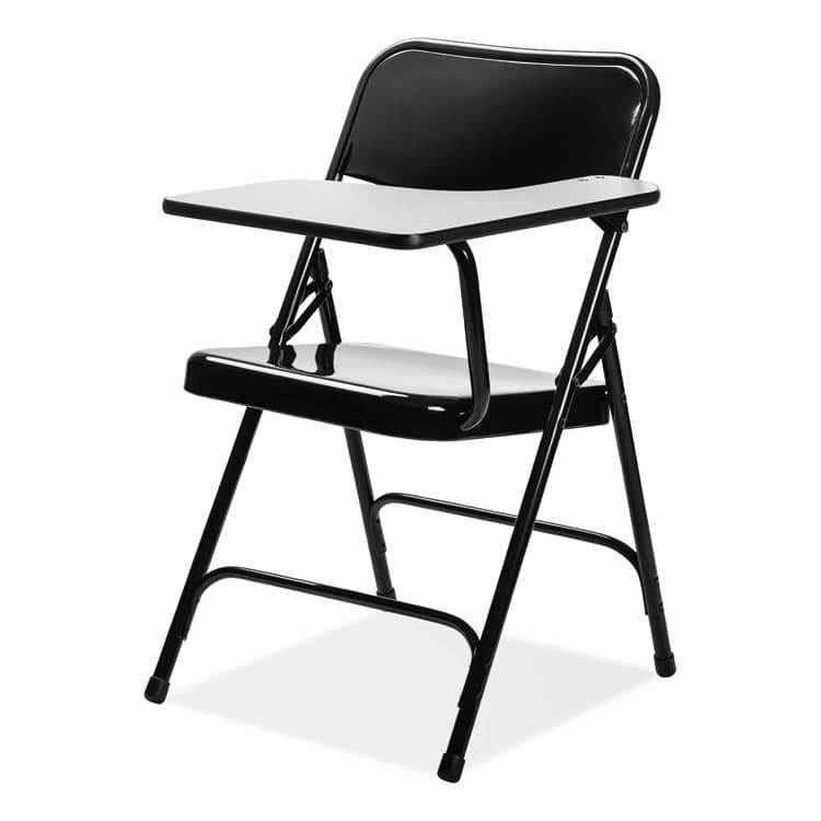 NATIONAL PUBLIC SEATING 5200 Series Left-Side Tablet-Arm Folding Chair, Supports 480 lb, 17.25" Seat Height, Black, 2/Carton (NPS5210L) thumbnail 3