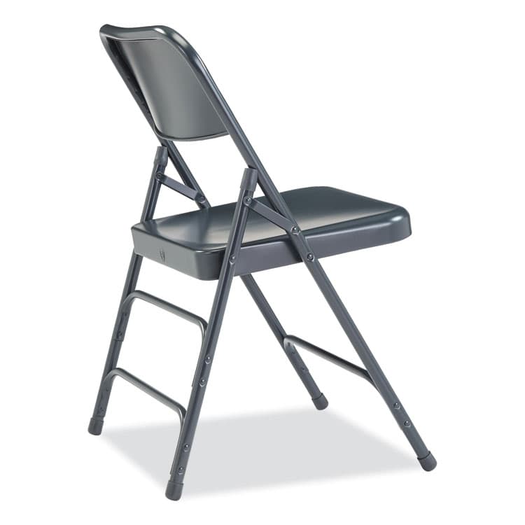 NATIONAL PUBLIC SEATING 300 Series Deluxe All-Steel Triple Brace Folding Chair, Supports Up to 480 lb, 17.25" Seat Height, Blue, 4/Carton (NPS304) thumbnail 4