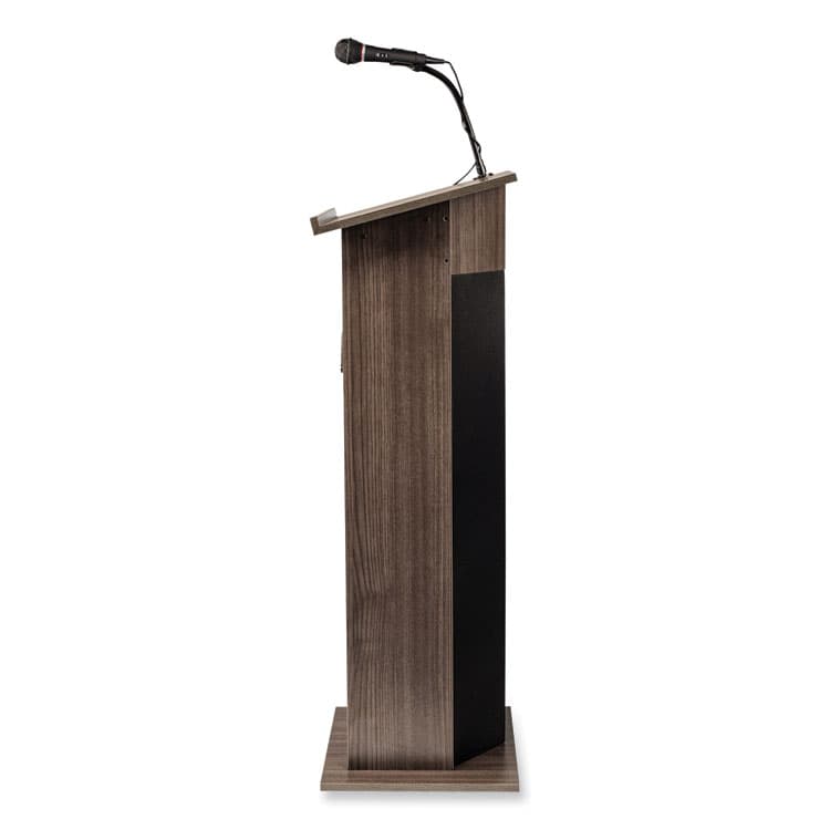 NATIONAL PUBLIC SEATING Power Plus Lectern, 22 x 17 x 46, Ribbonwood (NPS111PLSRW) thumbnail 3