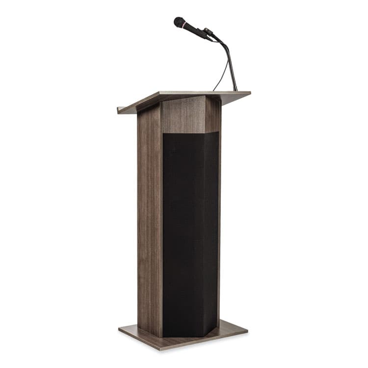 NATIONAL PUBLIC SEATING Power Plus Lectern, 22 x 17 x 46, Ribbonwood (NPS111PLSRW)