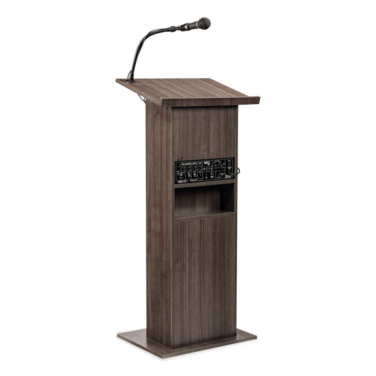 NATIONAL PUBLIC SEATING Power Plus Lectern, 22 x 17 x 46, Ribbonwood (NPS111PLSRW) thumbnail 4