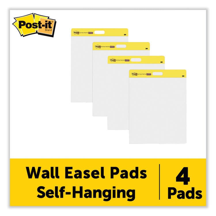 3M/COMMERCIAL TAPE DIV. Self-Stick Wall Pad, Unruled, (20) White 20 x 23 Sheets, 4/Carton (MMM566) thumbnail 4