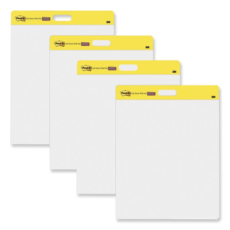 3M/COMMERCIAL TAPE DIV. Self-Stick Wall Pad, Unruled, (20) White 20 x 23 Sheets, 4/Carton (MMM566) thumbnail 2
