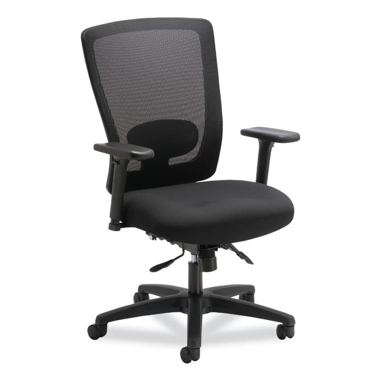 ALERA Alera Envy Series Mesh Mid-Back Multifunction Chair, Supports Up to 250 lb, 17" to 21.5" Seat Height, Black (ALENV42M14)