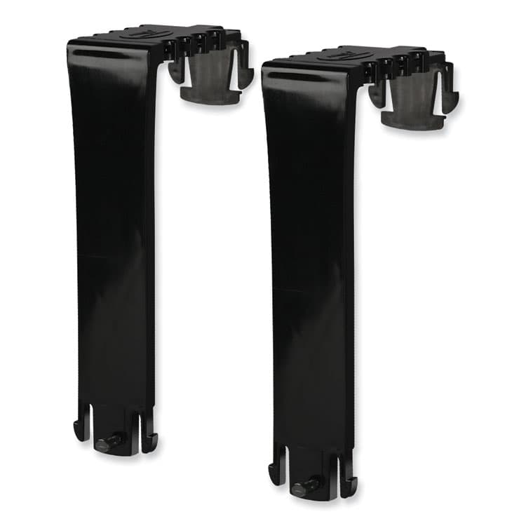 DEFLECTO CORPORATION Two Break-Resistant Plastic Partition Brackets, For 2.63 to 4.13 Wide Partition Walls, Black, 2/Pack (DEF391404)