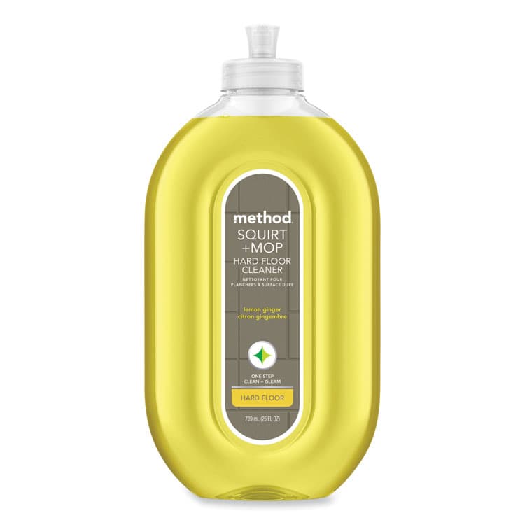METHOD PRODUCTS . Squirt + Mop Hard Floor Cleaner, 25 oz Spray Bottle, Lemon Ginger, 6/Carton (MTH00563CT)