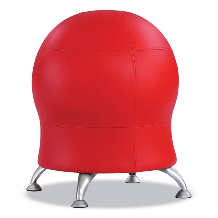SAFCO PRODUCTS Zenergy Ball Chair, Backless, Supports Up to 250 lb, Red Vinyl (SAF4751RV)