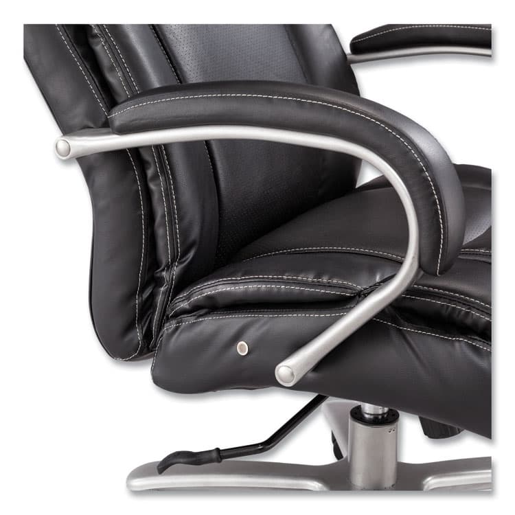 SAFCO PRODUCTS Lineage Big and Tall High Back Task Chair, Supports Up to 500 lb, 20.5" to 24.25" Seat Height, Black Seat, Chrome Base (SAF3502BL) thumbnail 2