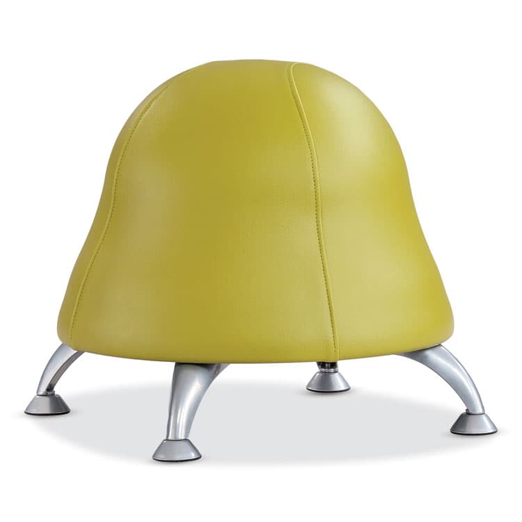 SAFCO PRODUCTS Runtz Ball Chair, Backless, Supports Up to 250 lb, Green Vinyl Seat, Silver Base (SAF4756GV)