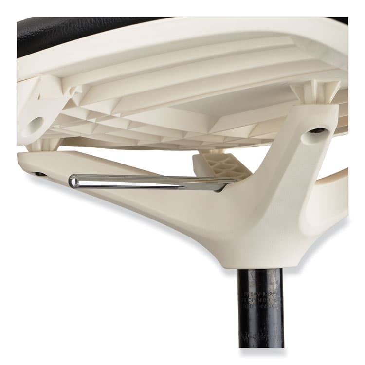 SAFCO PRODUCTS Shell Extended-Height Chair, Supports Up to 275 lb, 22" to 32" Seat Height, Black/White Seat, White Back, Black Base (SAF7014WH) thumbnail 4