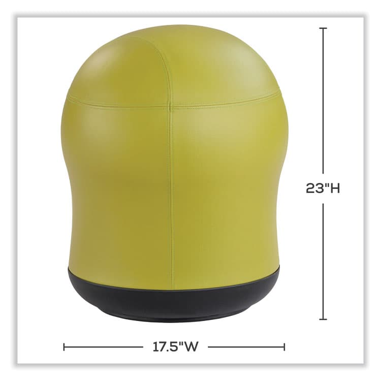 SAFCO PRODUCTS Zenergy Swivel Ball Chair, Backless, Supports Up to 250 lb, Green Seat Vinyl (SAF4760GV) thumbnail 2
