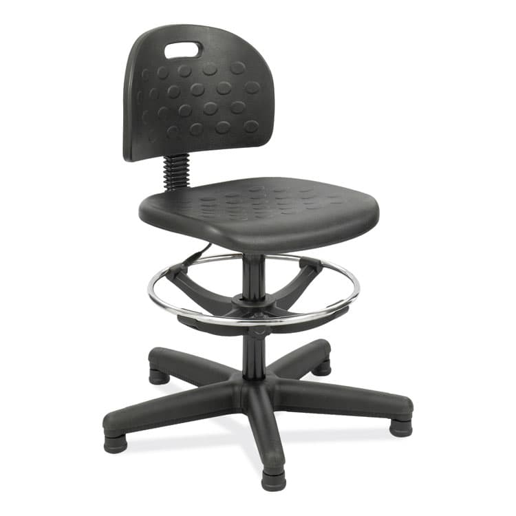 SAFCO PRODUCTS Soft Tough Economy Workbench Chair, Supports Up to 250 lb, 22" to 32" Seat Height, Black Seat, Black Back, Black Base (SAF6680) thumbnail 3